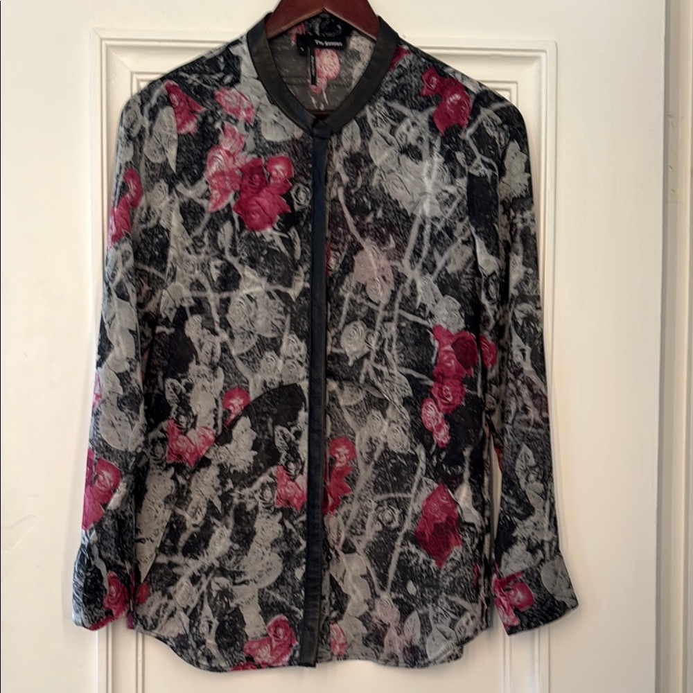 The Kooples Black Floral Shirt - Size S